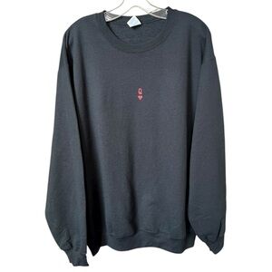 Port and Company Black Sweatshirt with Red Detail